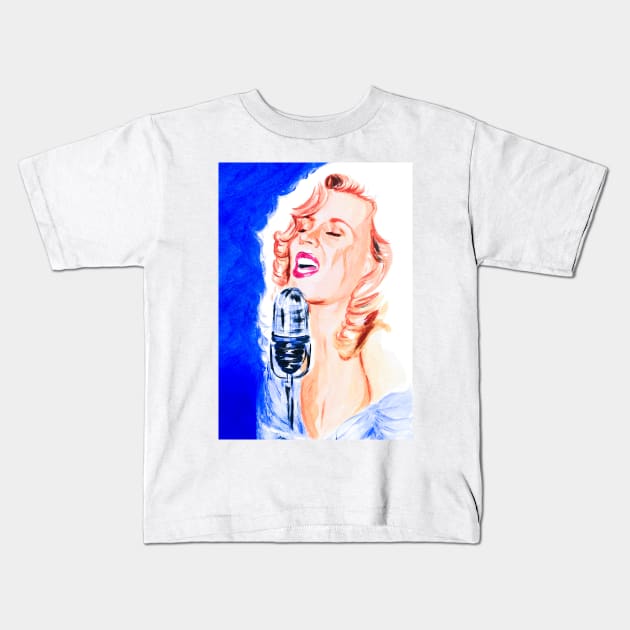 Kim Basinger Kids T-Shirt by Svetlana Pelin